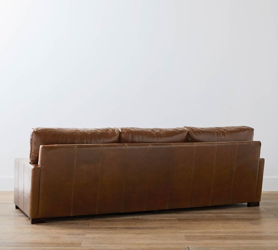 Turner Square Arm Leather Sofa Pottery Barn Australia